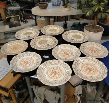 Set Plateel Bakkerij Zuid Holland antieke borden in veiling