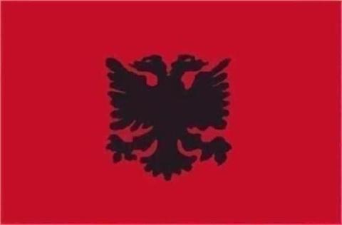 Europa vlaggen 90 x 150 cm , vlag van Albanië