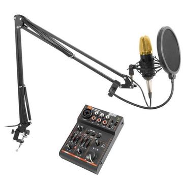 Vonyx CMS400B studiomicrofoon met verstelbare arm en USB mix