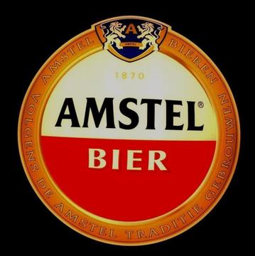 Amstel bier lichtbak schaal met verlichting kroeglamp bar