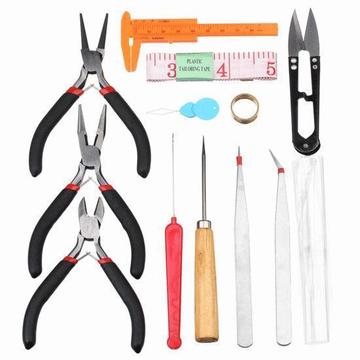 19-delige DIY sieraden maken Tools Kit met rits opbergtas