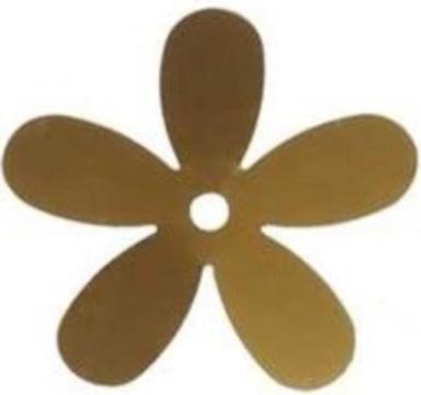 Metalen decoraties bloem goud met 6 splitpennen 3,6 cm 6 stu