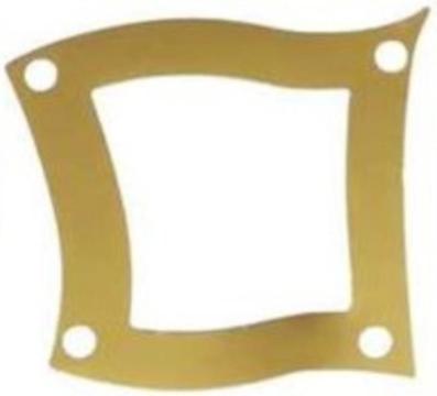 Metalen decoraties vierkant goud met 6 splitpennen 3,2 cm 6
