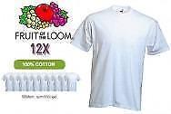 12 T shirts Fruit of The Loom