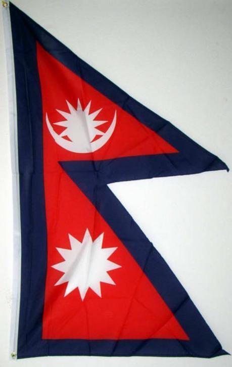Nepal vlag 90 x 150 cm , aziatische vlaggen