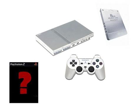 PS2 slimline met controller, memory card & games! Garantie