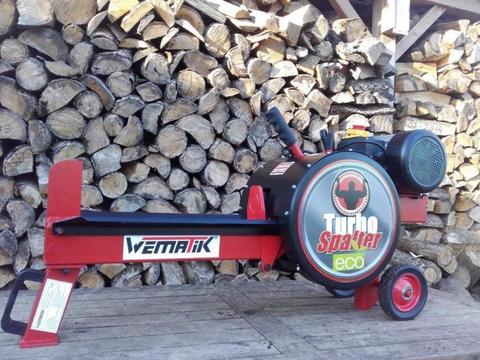 Super snelle houtklover/kloofmachine met ca.8 ton slagkracht