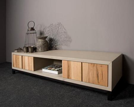 tv meubel Preston Beton Eikenhout 180 cm Direct leverbaar !