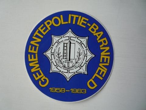 Ronde Sticker Gemeentepolitie-Barneveld Politie Barneveld