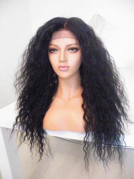 Front Lace wig / pruik / 28 inch / 1B Natural Black
