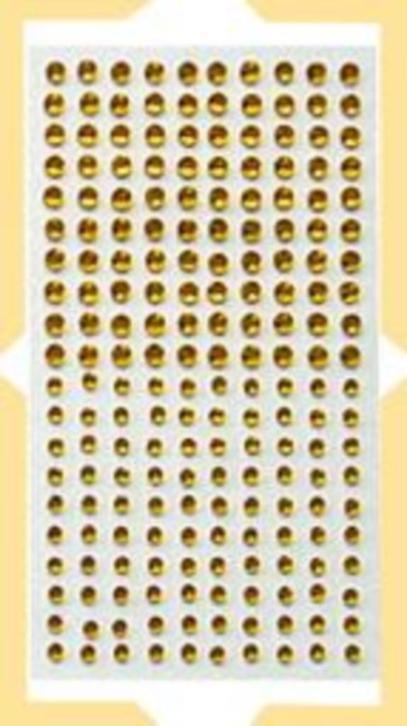 Leane Creatief strasstenen zelfklevend geel 100 x 3 mm en 10