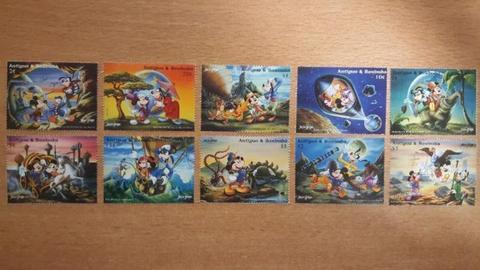 Complete set Disney postzegels Jules Verne