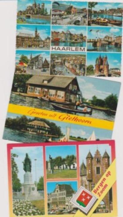 ansichtkaarten Haarlem, Bergen op Zoom, Giethoorn