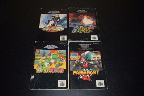 Nintendo 64 Manuals (Yoshi, Super Mario, Mario Kart)