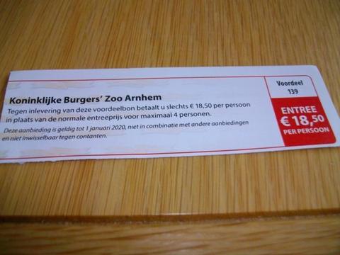 Koninklijke Burgers Zoo Dierenpark Arnhem € 18,50 p.p