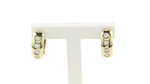 Gouden oorringen model klapcreool 14 krt