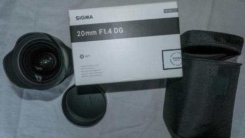 Sigma 20mm f1.4 DG HSM Art met Canon Mount