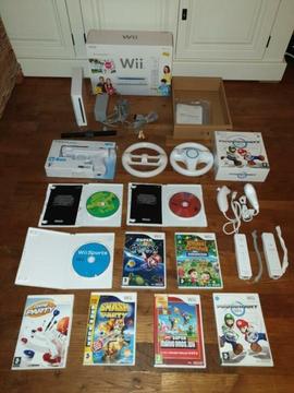 Wii + 9 spellen oa Mario Kart + óriginele doos etc ZGAN!!