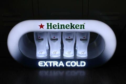 Heineken extra cold reclame lichtbak