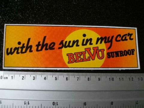 sticker belvu sunroof logo with the sun in my car