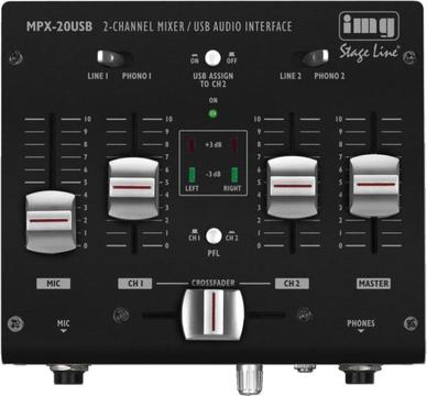 DJ mixer / mengpaneel | 3-kanaals stereo | USB | MPX-20USB