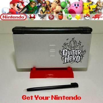 Nintendo DS | Lite | Zilver | Guitar Hero | Incl Oplader 003