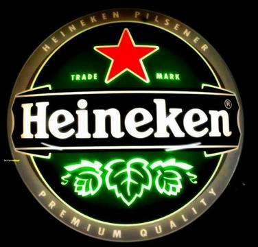 Heineken bier lichtbak schaal met verlichting €95,