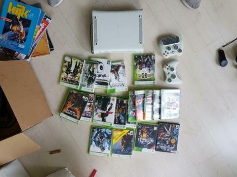 Xbox 360 2 controllers diverse A-titel games