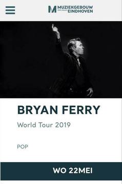 Bryan Ferry Eindhoven 22-5-2019 2 kaarten
