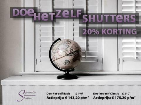 Actie Shutters 20% Korting 2 Maart Magazijn Verkoop Dag !!