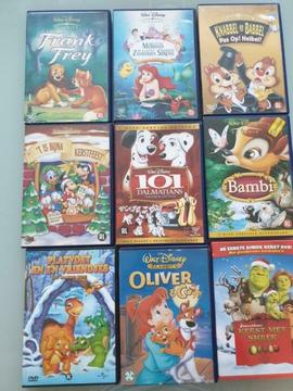dvd's Disney en andere 85 stuks