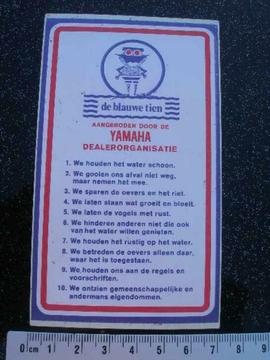sticker yamaha logo dealer organisatie watersport 10 geboden