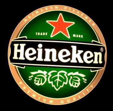 Heineken bier lichtbak met verlichting 80 cm €90,