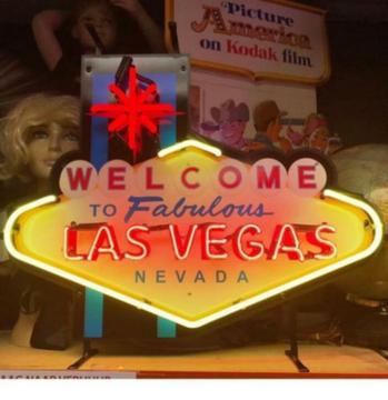Las Vegas Nevada Neon Verlichting Met Bord 74 x 58 cm