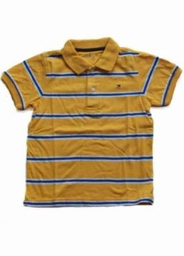 Tommy Hilfiger gele gestreepte polo t-shirt poloshirt mt 104