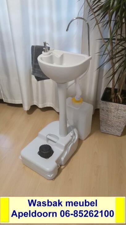 Mobiel Draagbaar wastafel waskom wasbak meubel met voetpomp