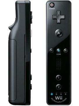 Nintendo Wii / Wii U Controller Zwart + Motion Plus + Hoes