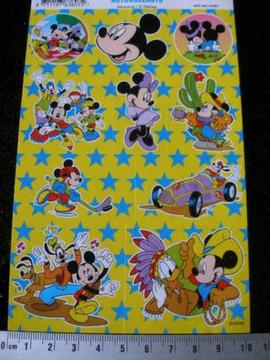 10x sticker mickey mouse mini goofy pluto vrienden