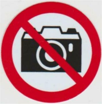 Verboden foto's te maken sticker #4