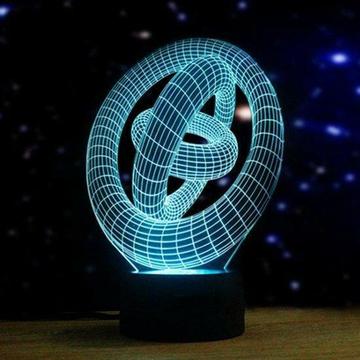 Artistic 3D Night Light 7 Colors Changing LED Touch Switc