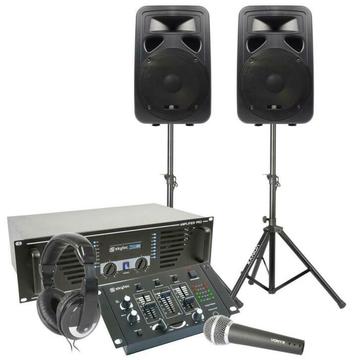 SkyTec 1000W PA Set Compleet met Speakers, Versterker, Mixer