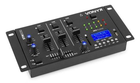 Vonyx STM3030 4 kanaals mixer met USB/SD MP3, Bluetooth en r
