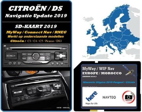 Citroën - Peugeot RNEG MyWay / WipNav SD Kaart Update 2019