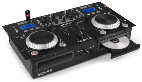 Vonyx CDJ500 CD/USB speler met Bluetooth, mixer en versterke