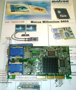 Matrox Millennium G450 LX 64-bit 32MB DDR AGP VGA Dual Head