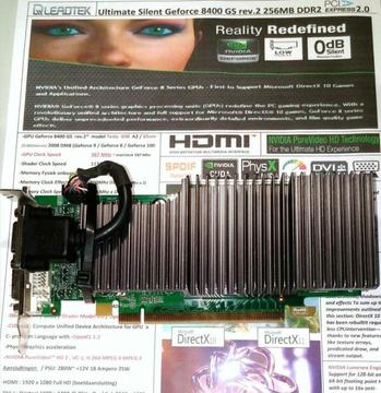 Leadtek Geforce 8400 GS SE Ultimate 256MB DDR2 Low profile