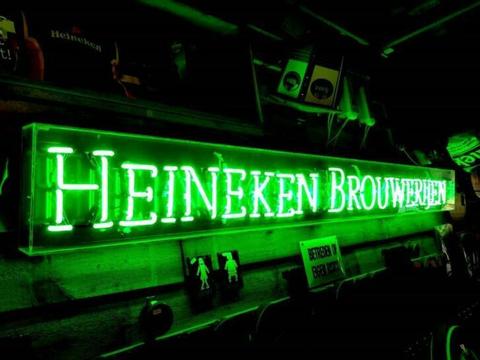 Heineken bier neon cafe lamp bar buitenlamp verlichting