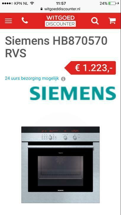 Siemens RVS de meest luxe uitvoering HB870570