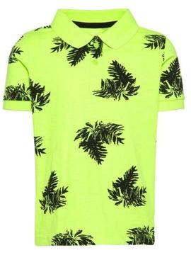 Nieuw leuk neon geel shirt polo met palmbomen van Name it