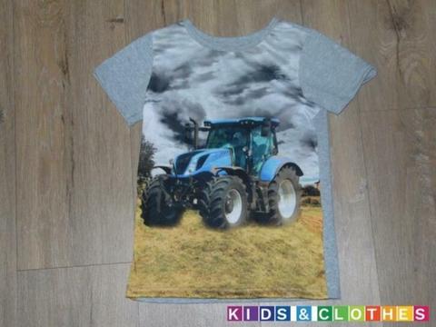 T Shirt met Tractor Print New Holland